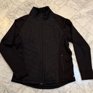 Zella Men’s Black Quilted Full-Zip Knit Jacket
